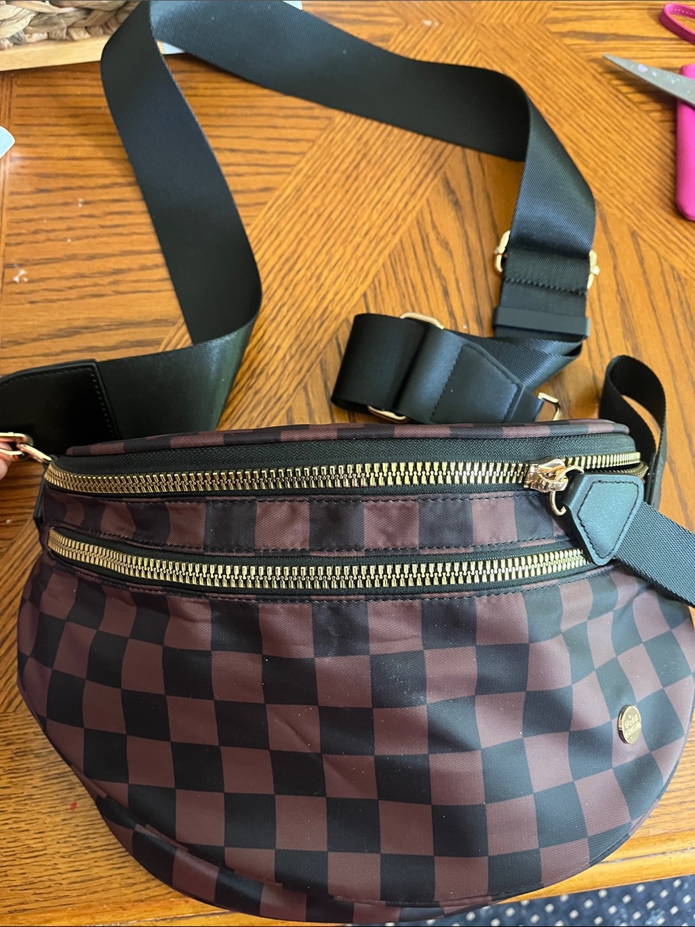 Gold Blush hot cocoa bum bag waist bag. Can hold gallon of milk
